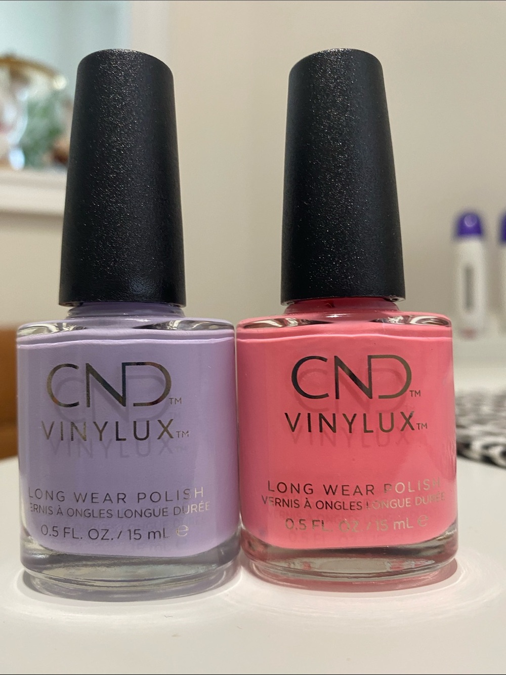 CND Vinylux Long Wear Polish Duo — Lavender & Coral Pink